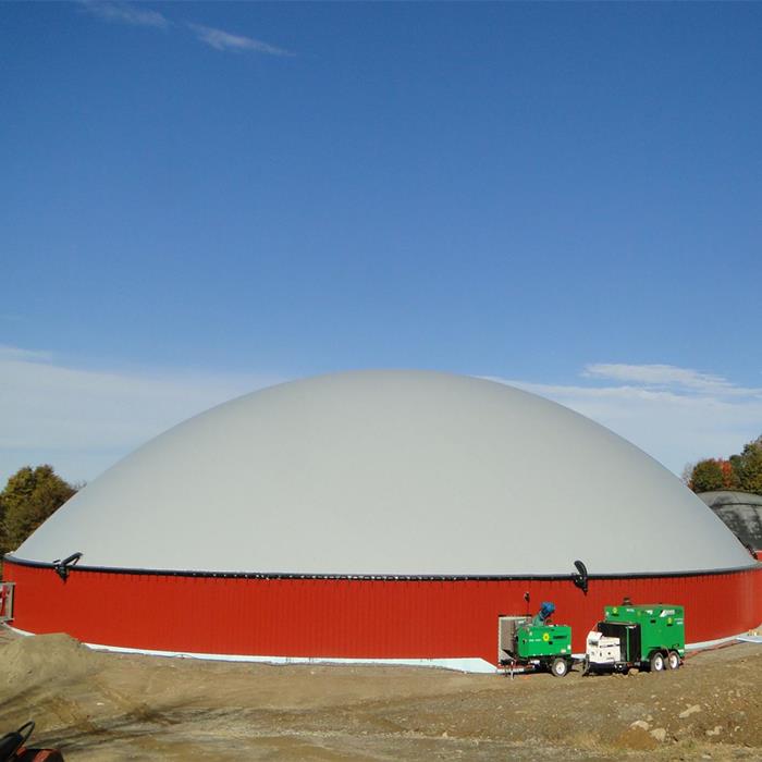 White Single Membrane Biogas Cover
